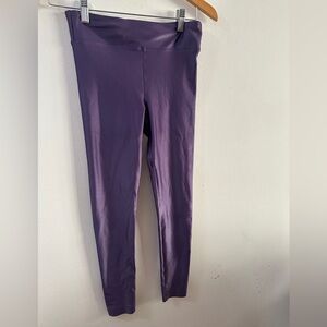 Shiny High Rise Leggings Purple
